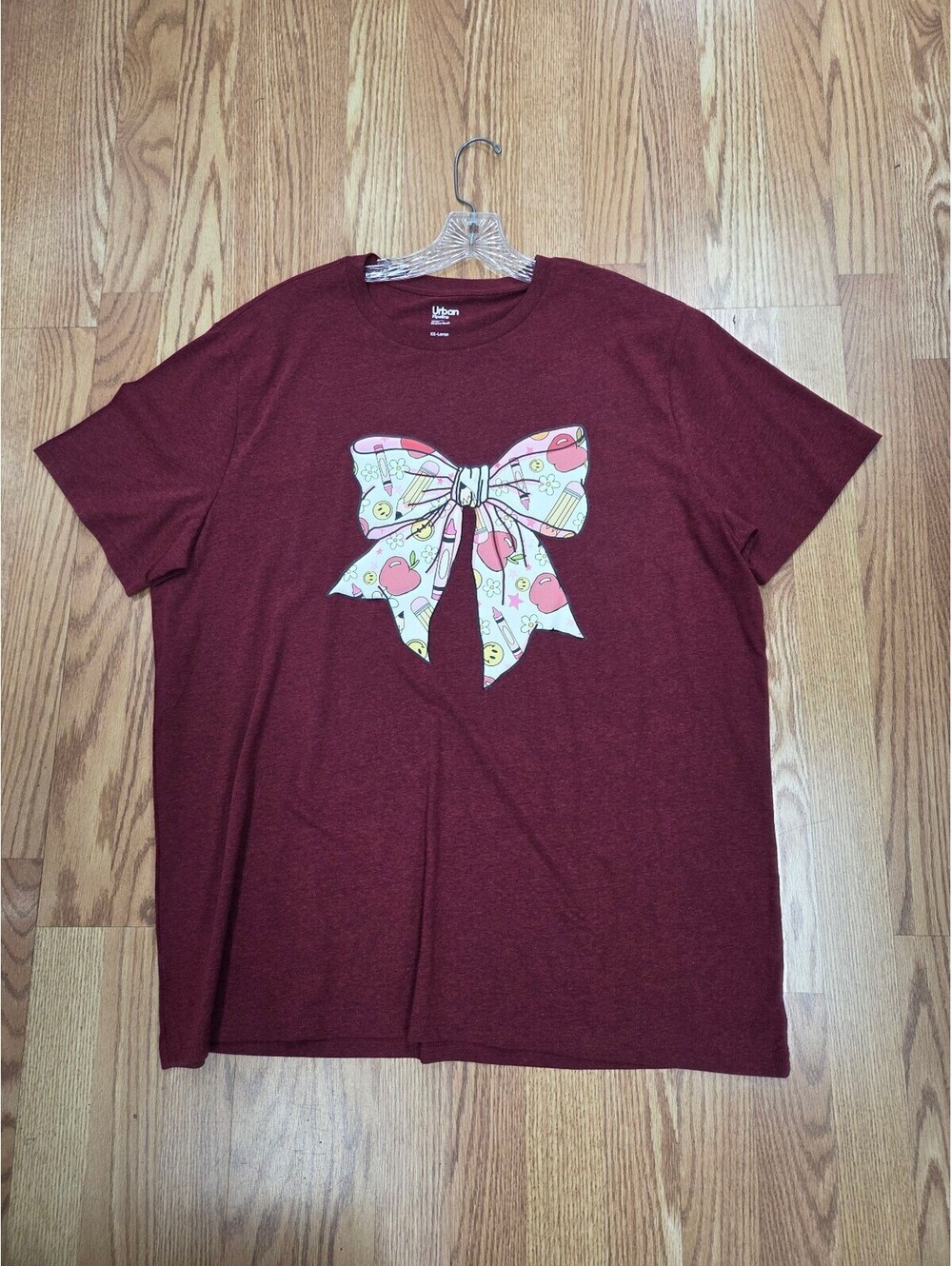 NWOT Urban Pipeline shirt with cute Teacher Bow Ribbon XXL Handcrafted